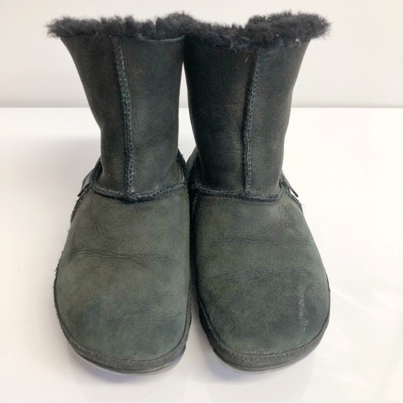 Fitflop Sheep Skin Shearing Genuine Leather Black Winter Boots Size 6.5 - Picture 5 of 16